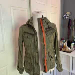 Green utility jacket